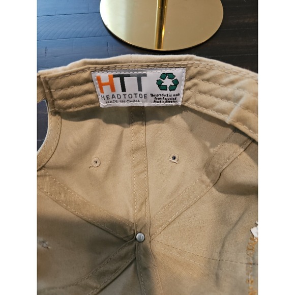 HTT Mens Beige National Estuarine Research Reserve Embroidered Crane Logo Hat - Picture 7 of 9